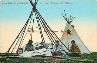 Native American Ponca Indians,  101 Ranch Tee - Pee,  Hh Clarke 1908