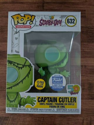 Funko Pop Scooby Doo Captain Cutler Glow In The Dark Popcultcha Exclusive 632