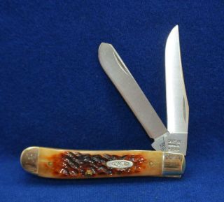 1990 Case Xx Usa 6207 Sp Ssp Stag Mini Trapper Two Blade Pocket Knife