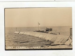 Rppc Steamer At Dock In Campbells Point - Sackets Harbor Ny Jefferson County