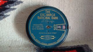 Vintage Add - O - Bank Round The Exchange National Bank Of Chicago