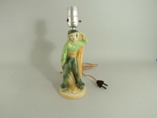 Vintage Mid Century Ceramic Flamenco Dancer Figural Lamp