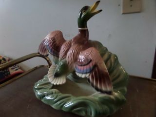 Vintage Maddux of California Pottery Duck In Flight Planter TV - Table Lamp 4