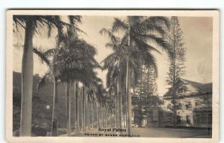 Palm Drive Ray Jerome Baker Mailed 1927 Hawaii Real Photo Postcard Rppc