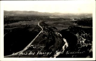 Hills And Valleys Near Kerrville Texas Tx Rppc Real Photo Aerial View