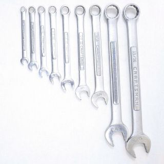 Craftsman Combination Wrench Set Of 9 V Series Usa Forged 13/16 - 1/4 Standard