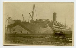 The Hospital Ship Hms " Essequibo " Vintage Photo Postcard Wwi