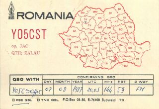 Romania Amateur Radio Station Qsl Card Country Salaj Zalau