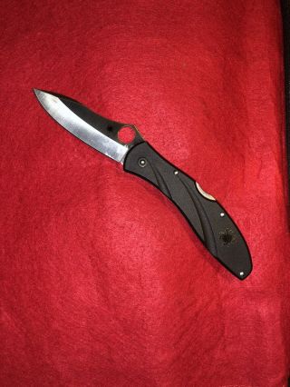 Spyderco Centofante 3 C66pbk3 Knife,  Vg - 10 Plain Edge Blade,  Black Frame