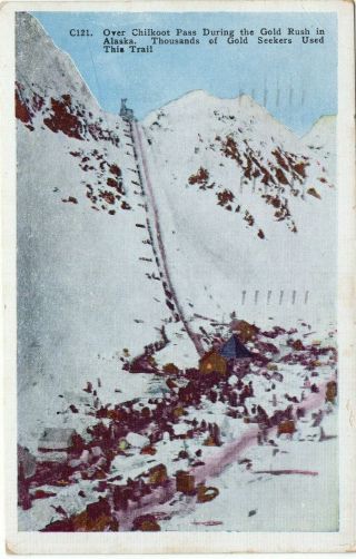 Over Chilkoot Pass During The Gold Rush In Alaska