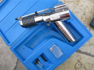 Vintage SteamPunk,  Laser/Ray gun looking leak detector w/case,  Re - enactment 3