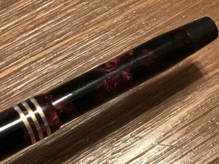 Antique 1916 Parker Duofold Deluxe Brown & Black Pearl Fountain Pen 6