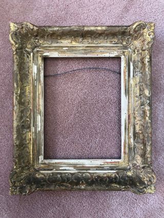 Antique Gold Leaf Picture Frame Handmade By Husar 10 " X 12 " Finished Corners