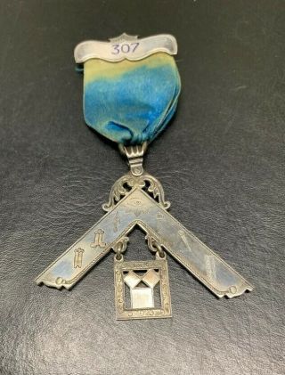 Vintage Past Master Medal - Masonic 1902 Lodge 307