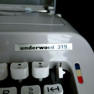 Vintage Underwood 319 Typewriter Gray With Cover Order 3
