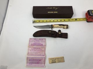 Schrade Usa 153 Golden Spike Uncle Henry 1970’s Fixed Blade Knife Serial 413519
