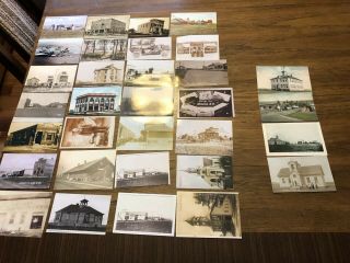 4 Vintage Post Cards North Dakota Early 1900’s & 28 Photos Of Nd Towns Letter A