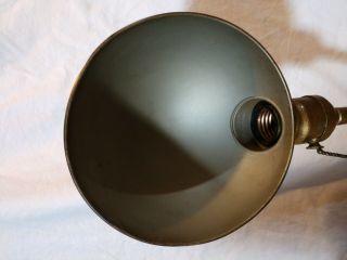 Vintage Art Deco Gooseneck Desk Lamp Cast Iron Industrial Circa 1900 3