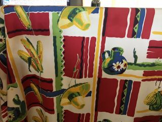 Vintage Tablecloth,  Mexican Theme,  50 " X 54 ",  Perfect