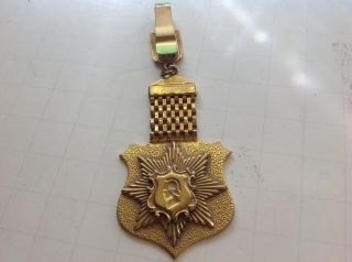 Knights Of Columbus Vintage Brass Watch Fob