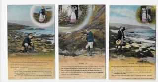 Set Of 3 Bamforth Song Cards - Set 4588 Asthore