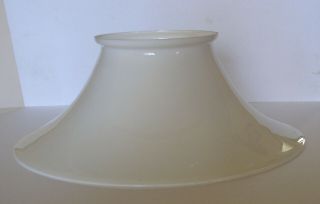 Antique Opal Glass 14″ Hanging Oil Lamp Shade,  Iron Horse Ives B&h