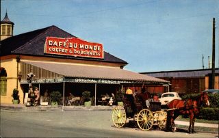 Cafe Du Monde French Market Coffee Stand Orleans Louisiana 1950s