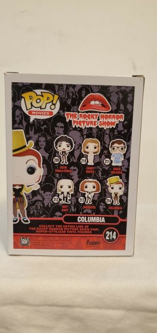 Funko Pop Movies The Rocky Horror Picture Show Columbia 214 Vaulted Rare 6
