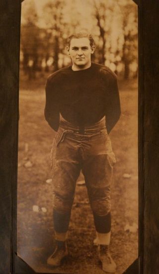 Antique Photo Football Player Black And White Early Sports Photo Cabinet Card