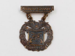 Vintage Los Angeles Police Department Bronze Marksman Pin Medal 1.  5x1.  25 "