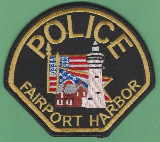 Fairport Harbor Ohio Police Patch Lighthouse