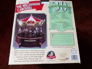 Mr.  Christmas Carousel Musical Millennium orig box 1999 canvas top 5