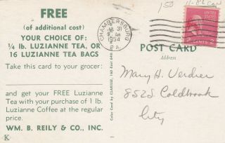 Chambersburg,  Pa. ,  Wm.  B.  Reily & Co. ,  Inc,  Luzianne Coffe & Tea,  PU - 1954 2