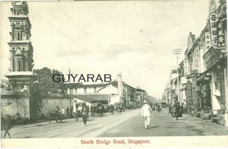 South Bridge Road,  Singapore.  - Postally 1909