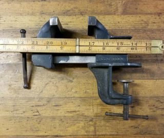 ANTIQUE Clamping Bench Vise Anvil LITTLESTOWN Woodworking Machinist Blacksmith ☆ 3