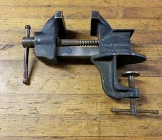 ANTIQUE Clamping Bench Vise Anvil LITTLESTOWN Woodworking Machinist Blacksmith ☆ 4
