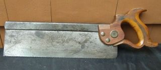 Vintage Saw Fulton Extra Spring Steel Warranted Superior 12 " Dovetail Saw