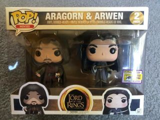 Aragorn & Arwen 2 - Pack Funko Pops 2017 Sdcc Exclusive Limited Edition