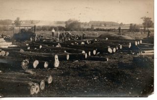 Rppc Case Rumley Oil Pull Tractor Farm Saw Mill Lumber Men Lumber Logs 810