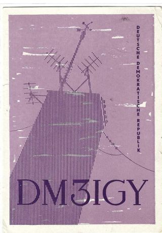 Qsl 1959 East Germany Radio Card