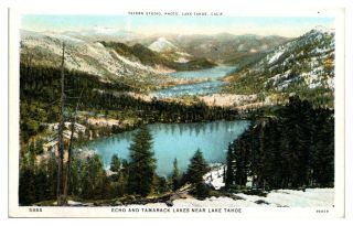 Echo And Tamarack Lakes Near Lake Tahoe,  Ca El Dorado County Postcard 5f (2) 28