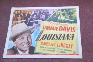 One Movie Poster From The 1947 Monogram Film " Louisiana "