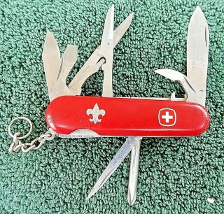 Boy Scouts Wenger " Young Hunter " Pocket Knife,  Bsa 1392,  1982 - 1986,  Gently