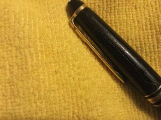 Montblanc Ball Point Pen Has A Crack On The Main Piece,  And Fine Scratches On Th