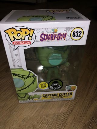 Funko Pop Scooby Doo Captain Cutler Glow In The Dark Popcultcha Exclusive 632