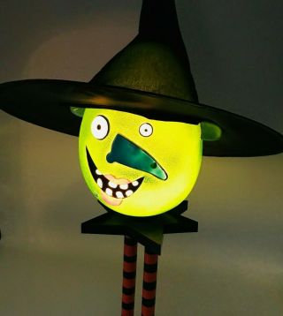 Discontinued Department 56 Halloween Witch Lamp Mole Green 8