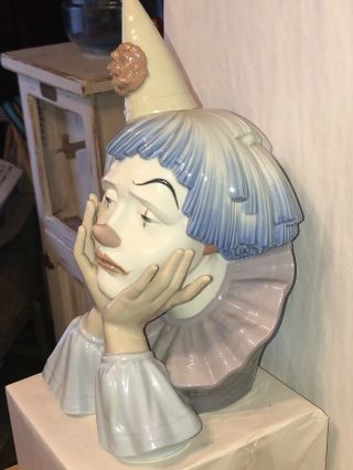 Lladro Figurine 5129 Clown Jester Huge Bust 4