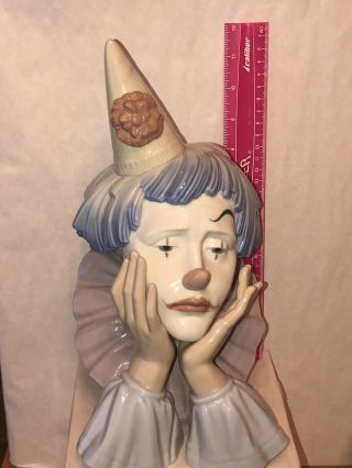 Lladro Figurine 5129 Clown Jester Huge Bust 8