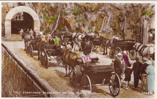 Sark - Old Fashioned Transport On The Quay - Horse & Carts By Valentine 