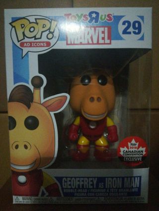 Funko Pop 29 Ad Icons Geoffrey As Iron Man Canadian Convention Exclusive